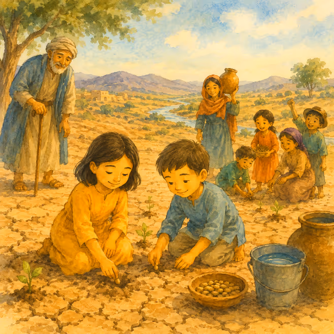 Aya and Luca - World Day to Combat Desertification and Drought