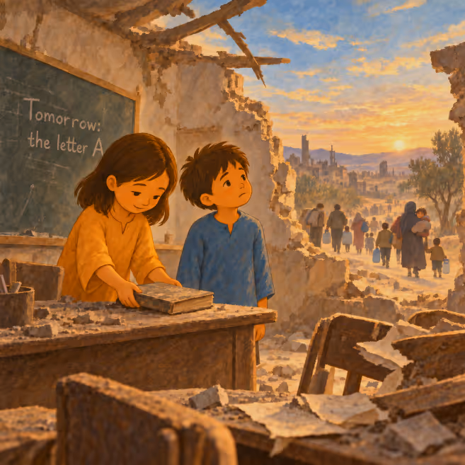 Aya and Luca - International Day to Protect Education from Attack